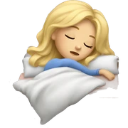 Blonde girl sleeping sticker