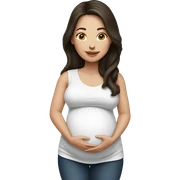 Pregnant white brunette  sticker