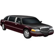 Dark red limousine  sticker