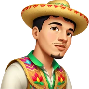 Fiestero with Sombrero sticker