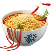 Spicy noodle cup sticker