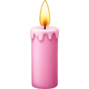 Light pink candle sticker