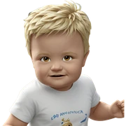 blonde boy in white shirt sticker