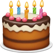 Birthday cake sticker