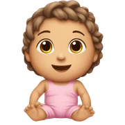 A baby is sitting sticker
