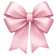 light pink ribbon bow sticker