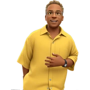 stylish boy in collared shirt sticker