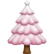 Light pink Christmas tree with snow sticker