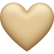 Beige heart  sticker