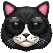 Cat with sunglasses sticker