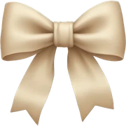 Beige bow sticker