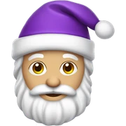Purple Caucasian Santa Claus sticker