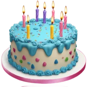 Beautiful birthday cake sticker