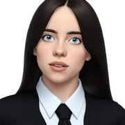 blue eyed girl in white shirt sticker