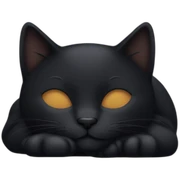 black sleeping cat sticker