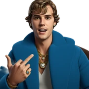 retro male portrait with jewelry sticker