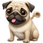 Pug princess with pink eyes  sticker