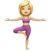 blonde girl doing yoga sticker