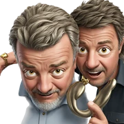 old men wearing jewelry sticker