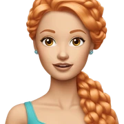 Beautiful Barbie ginger fair skin sticker