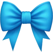 blue bow sticker