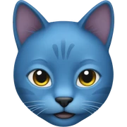 blue cat sticker
