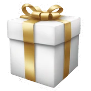 White aesthetic clean Christmas present sticker