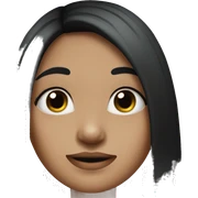 cute girl with black long straight hair with nose piercings  sticker