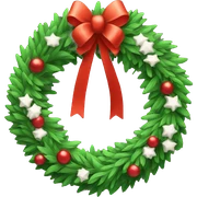 Christmas wreath sticker