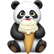 Panda eating ice cream sticker