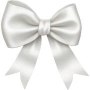 white satin bow sticker
