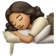 Brunette girl sleeping sticker