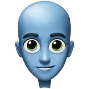 Megamind with big forehead  sticker