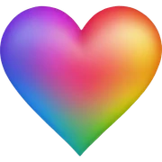 rainbow heart sticker