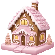 Pale pink gingerbread house  sticker