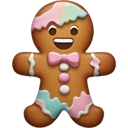 Pastel gingerbread man sticker