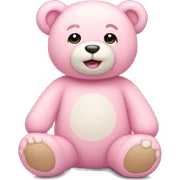 Light pink teddy bear  sticker