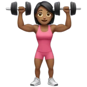 woman lifting weights sticker