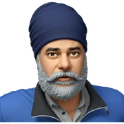 handsome man portrait with beard sticker