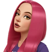 pink-haired girl portrait indoors sticker