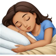 Brunette girl sleeping sticker