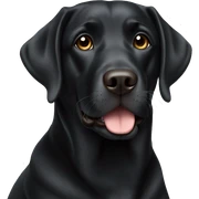 Black labrador  sticker