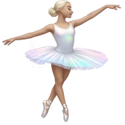 Pale holographic dancing ballerina white girl aesthetic fairly  sticker