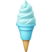 pastel blue ice cream sticker