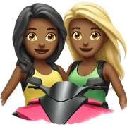 Two girls at jet ski sticker