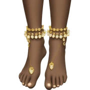 Feet with jewlery sticker