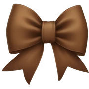 Brown bow sticker
