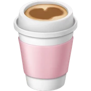 Light pink coffee sticker