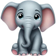 Baby elephant crying  sticker