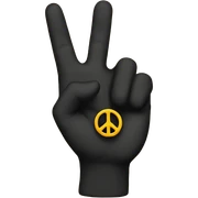 heart peace sign sticker